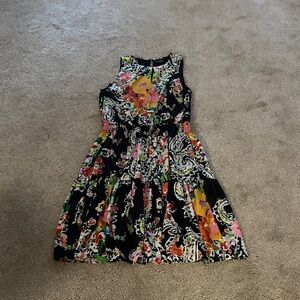 Lauren Ralph Lauren Black Floral Mini Dress